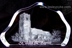 engraved church St John the Baptist