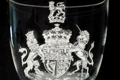 Royal Wedding engraved goblet, William and Kate