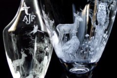 Woodland engraved decanter