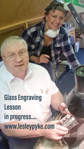 Glass Engraving Student