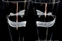 wedding plane flutes