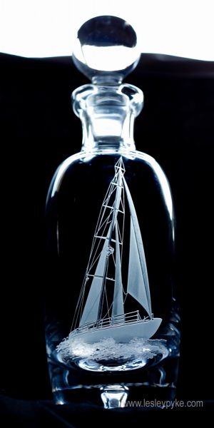 Yacht on decanter