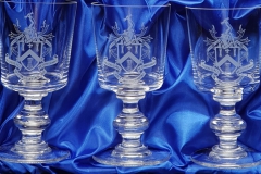 coats of arms on glasses