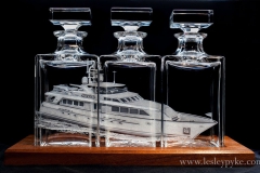 Super Yacht Triptyque decanters
