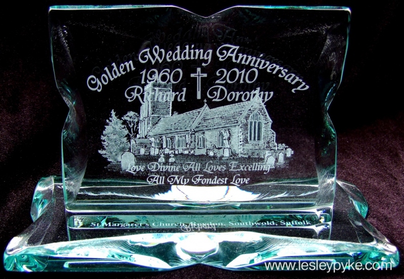 Golden Wedding plaque St Margaret's