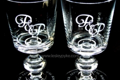 Anniversary Goblets, Monogram