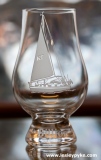 Yacht on whisky glass