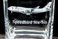 British airways jumbo glass